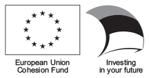 European union cohesion fund logo. Investing in your future